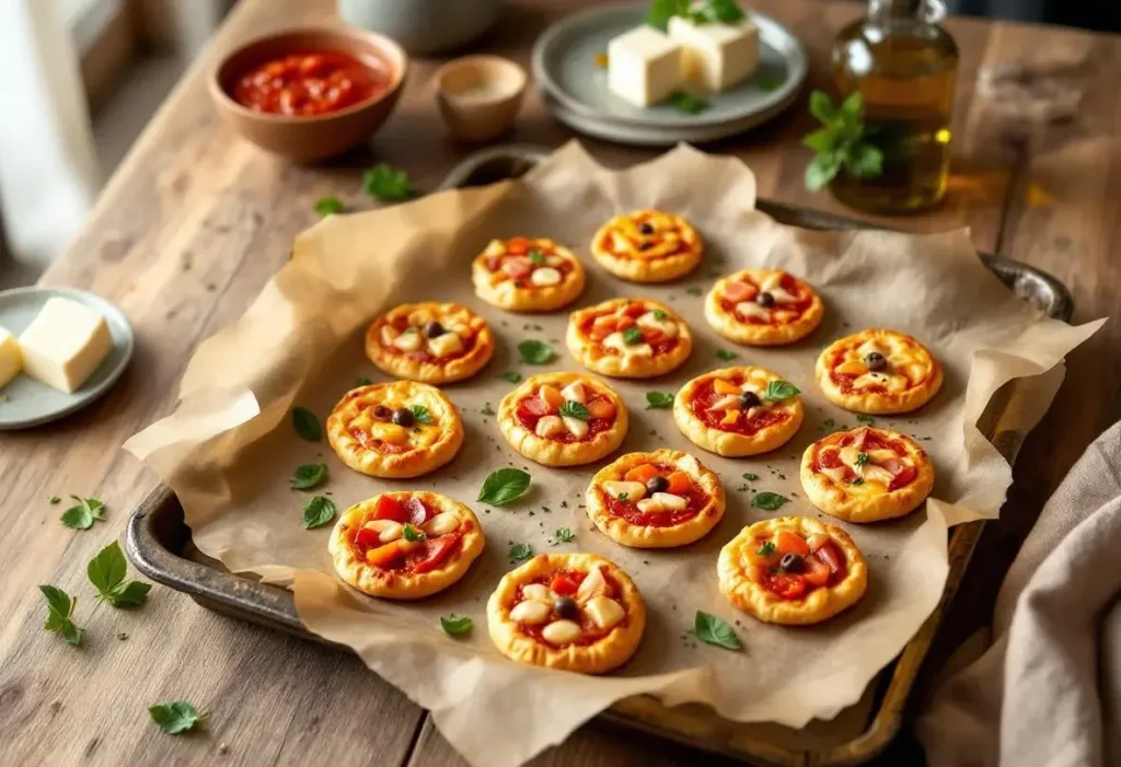 Mini pizzas en pâte feuilletée : l’apéro croustillant prêt en seulement 20 minutes